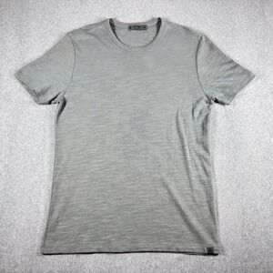 G/FORE Shirt Mens Medium Light Gray Crewneck Slub Knit Golf Casual Tee Top